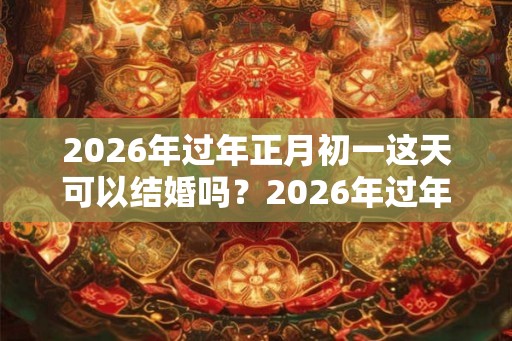 2026年过年正月初一这天可以结婚吗？2026年过年期间适合结婚的日子