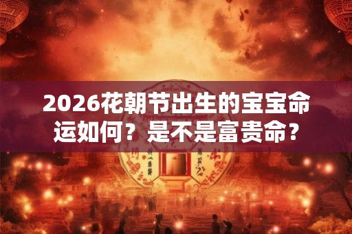 2026花朝节出生的宝宝命运如何？是不是富贵命？