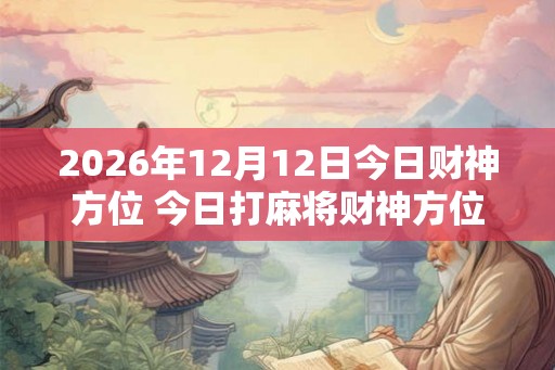 2026年12月12日今日财神方位 今日打麻将财神方位一览表