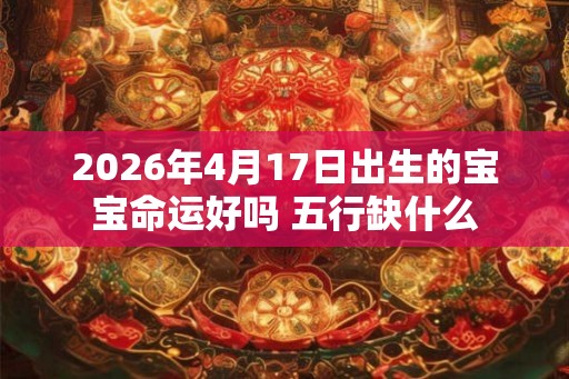 2026年4月17日出生的宝宝命运好吗 五行缺什么 2026年4月17日出生的宝宝命运好吗 五行缺什么