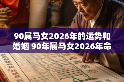 90属马女2026年的运势和婚姻 90年属马女2026年命运