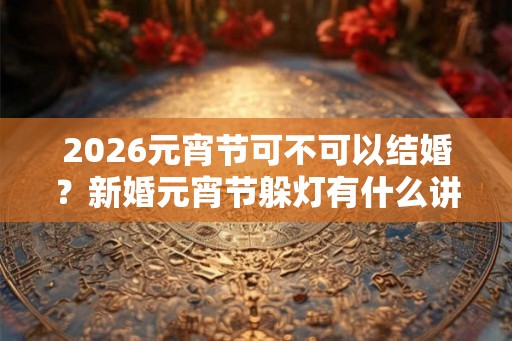2026元宵节可不可以结婚?新婚元宵节躲灯有什么讲究? 2026元宵节可不可以结婚?新婚元宵节躲灯有什么讲究?
