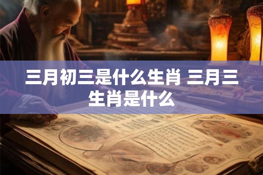 三月初三是什么生肖 三月三生肖是什么