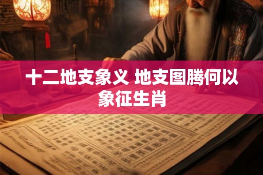 十二地支象义 地支图腾何以象征生肖