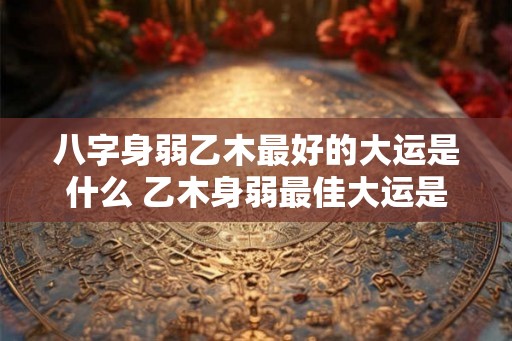 八字身弱乙木最好的大运是什么 乙木身弱最佳大运是什么