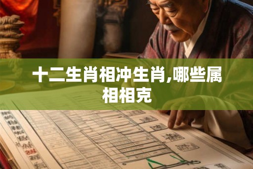 十二生肖相冲生肖,哪些属相相克