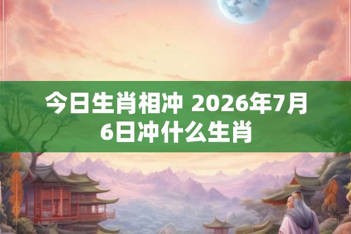 今日生肖相冲 2026年7月6日冲什么生肖