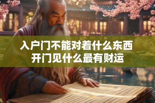 入户门不能对着什么东西 开门见什么最有财运