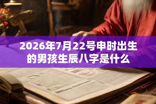2026年7月22号申时出生的男孩生辰八字是什么