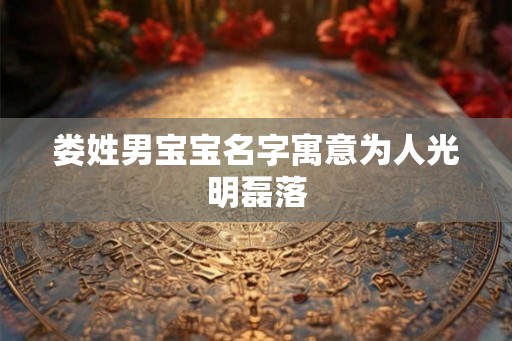娄姓男宝宝名字寓意为人光明磊落