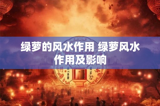 绿萝的风水作用 绿萝风水作用及影响