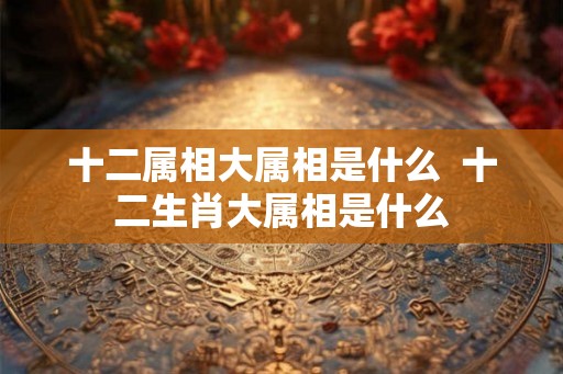 十二属相大属相是什么 十二生肖大属相是什么 十二属相大属相是什么 十二生肖大属相是什么