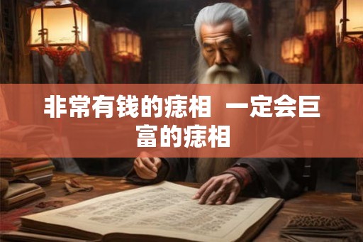 非常有钱的痣相  一定会巨富的痣相