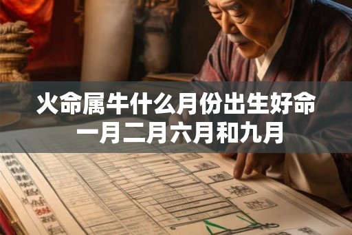 火命属牛什么月份出生好命 一月二月六月和九月