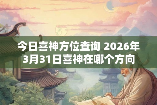今日喜神方位查询 2026年3月31日喜神在哪个方向