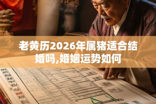 老黄历2026年属猪适合结婚吗,婚姻运势如何