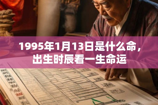 1995年1月13日是什么命，出生时辰看一生命运