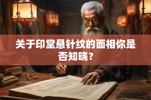 关于印堂悬针纹的面相你是否知晓？