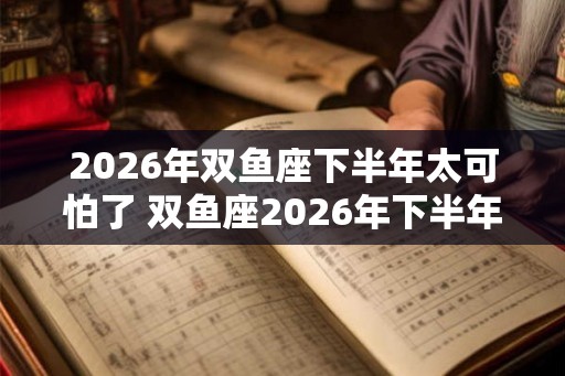 2026年双鱼座下半年太可怕了 双鱼座2026年下半年运势如何