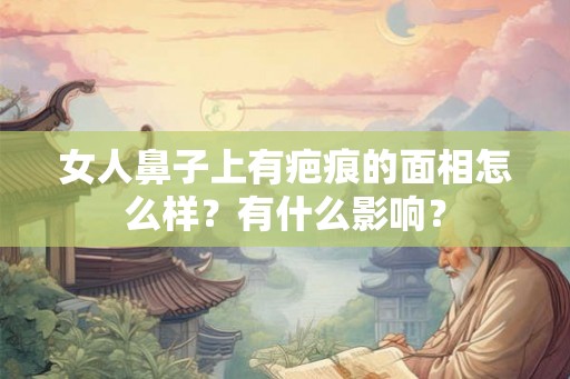 女人鼻子上有疤痕的面相怎么样?有什么影响? 女人鼻子上有疤痕的面相怎么样?有什么影响?