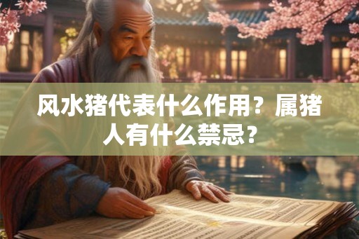 风水猪代表什么作用？属猪人有什么禁忌？