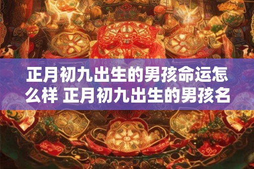 正月初九出生的男孩命运怎么样 正月初九出生的男孩名字