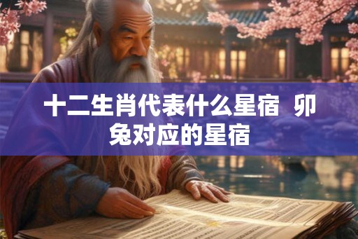 十二生肖代表什么星宿  卯兔对应的星宿