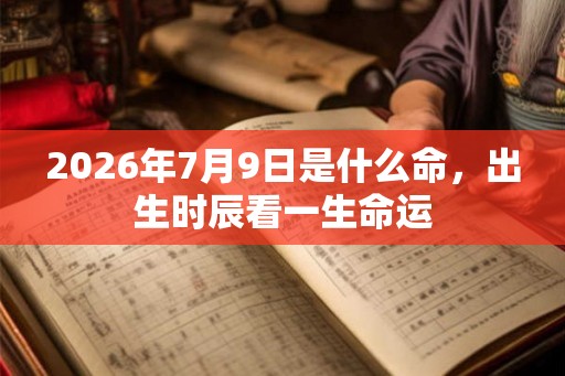 2026年7月9日是什么命，出生时辰看一生命运