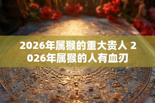 2026年属猴的重大贵人 2026年属猴的人有血刃