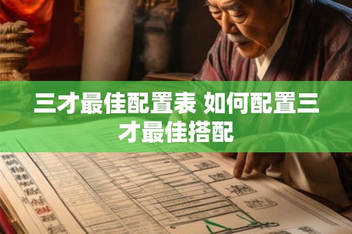 三才最佳配置表 如何配置三才最佳搭配 三才最佳配置表 如何配置三才最佳搭配