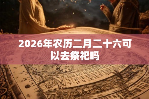 2026年农历二月二十六可以去祭祀吗
