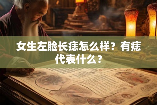 女生左脸长痣怎么样?有痣代表什么? 女生左脸长痣怎么样?有痣代表什么?