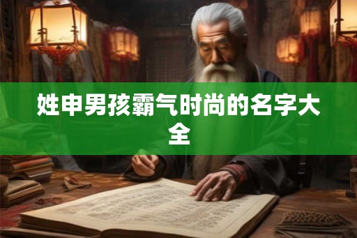 姓申男孩霸气时尚的名字大全