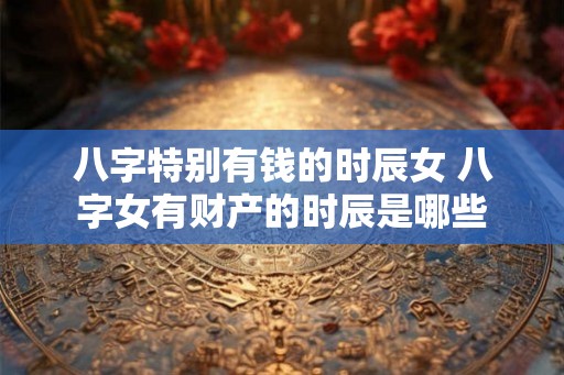 八字特别有钱的时辰女 八字女有财产的时辰是哪些 八字特别有钱的时辰女 八字女有财产的时辰是哪些