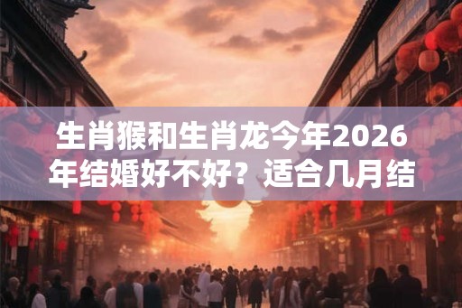 生肖猴和生肖龙今年2026年结婚好不好？适合几月结婚？