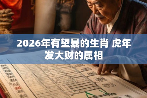 2026年有望暴的生肖 虎年发大财的属相 2026年有望暴的生肖 虎年发大财的属相