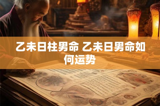 乙未日柱男命 乙未日男命如何运势