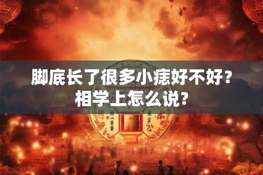 脚底长了很多小痣好不好？相学上怎么说？