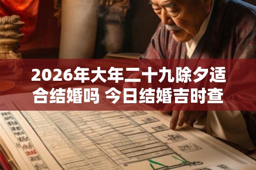 2026年大年二十九除夕适合结婚吗 今日结婚吉时查询