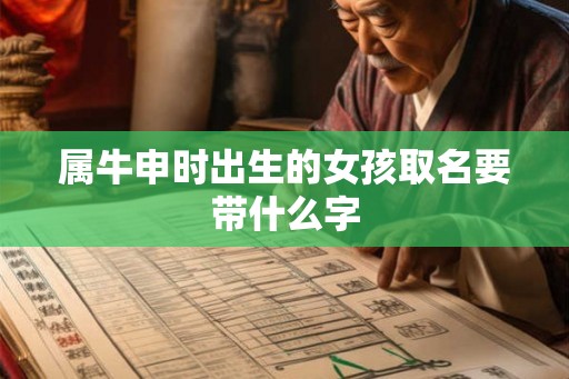 属牛申时出生的女孩取名要带什么字