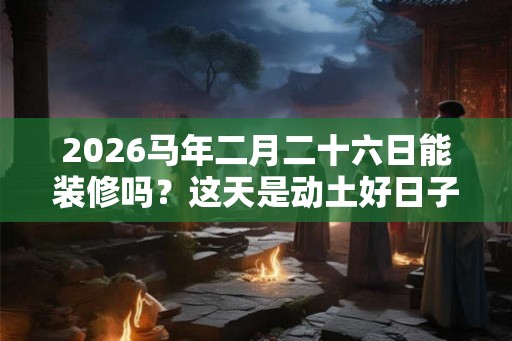 2026马年二月二十六日能装修吗？这天是动土好日子吗？