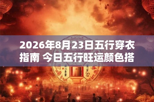 2026年8月23日五行穿衣指南 今日五行旺运颜色搭配 2026年8月23日五行穿衣指南 今日五行旺运颜色搭配