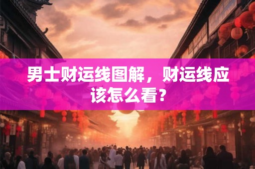 男士财运线图解,财运线应该怎么看? 男士财运线图解,财运线应该怎么看?