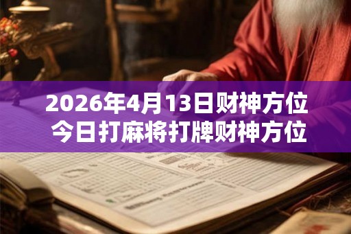 2026年4月13日财神方位 今日打麻将打牌财神方位