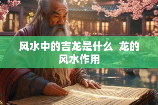 风水中的吉龙是什么  龙的风水作用