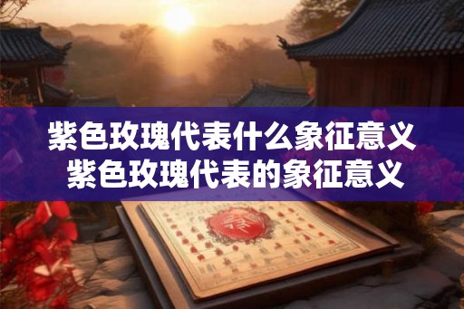 紫色玫瑰代表什么象征意义 紫色玫瑰代表的象征意义是什么