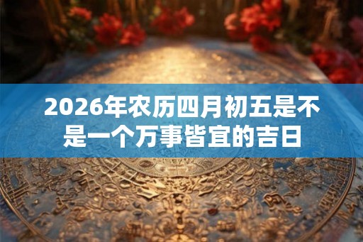 2026年农历四月初五是不是一个万事皆宜的吉日