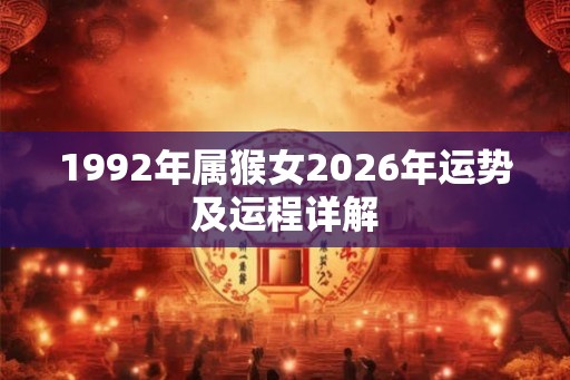 1992年属猴女2026年运势及运程详解
