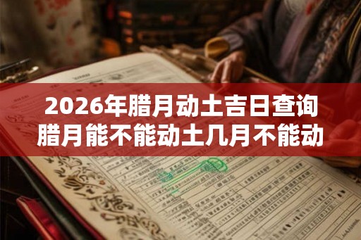 2026年腊月动土吉日查询腊月能不能动土几月不能动土