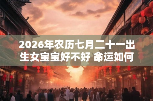 2026年农历七月二十一出生女宝宝好不好 命运如何